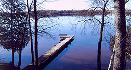 View of Butternut Lake from our Lakeside Cabins in Butternut, WI